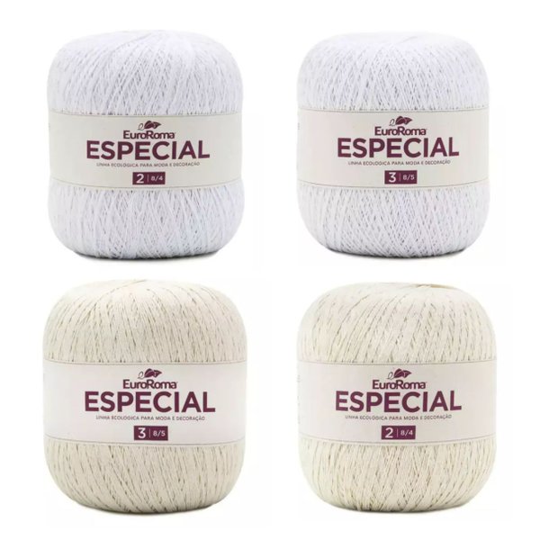 barbante euroroma especial fio 2 84 e fio 3 85 brancocru escolha