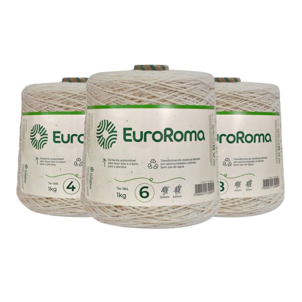 Barbante Euroroma 1Kg Cru