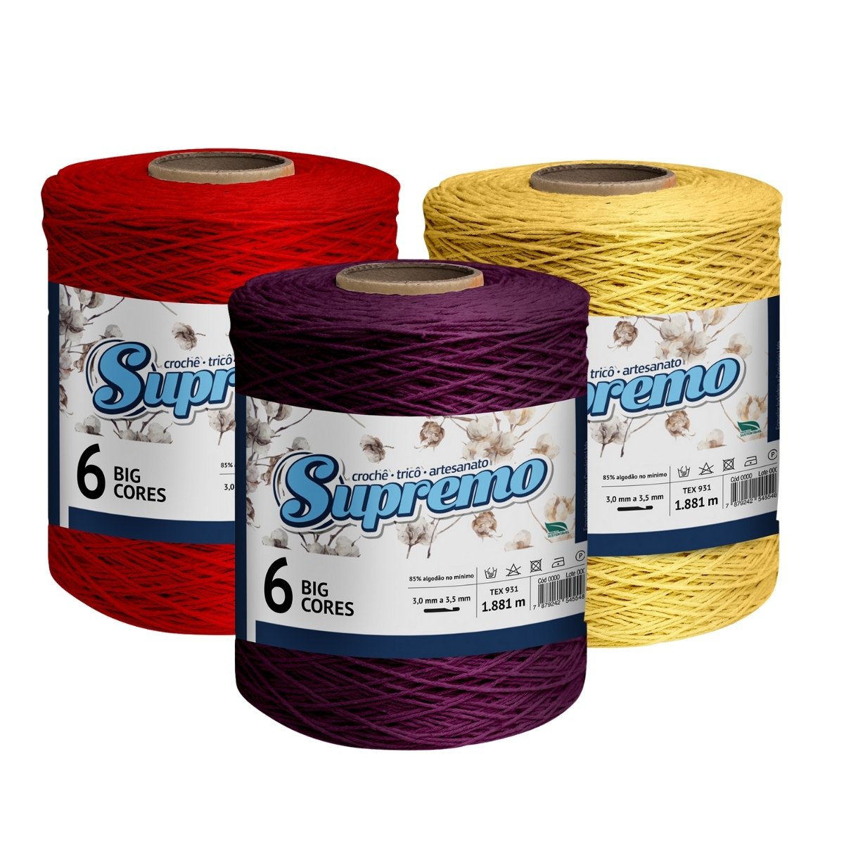 Barbante Supremo Fio 6 1881m Ideal Para Tapetes | Sissi Fios