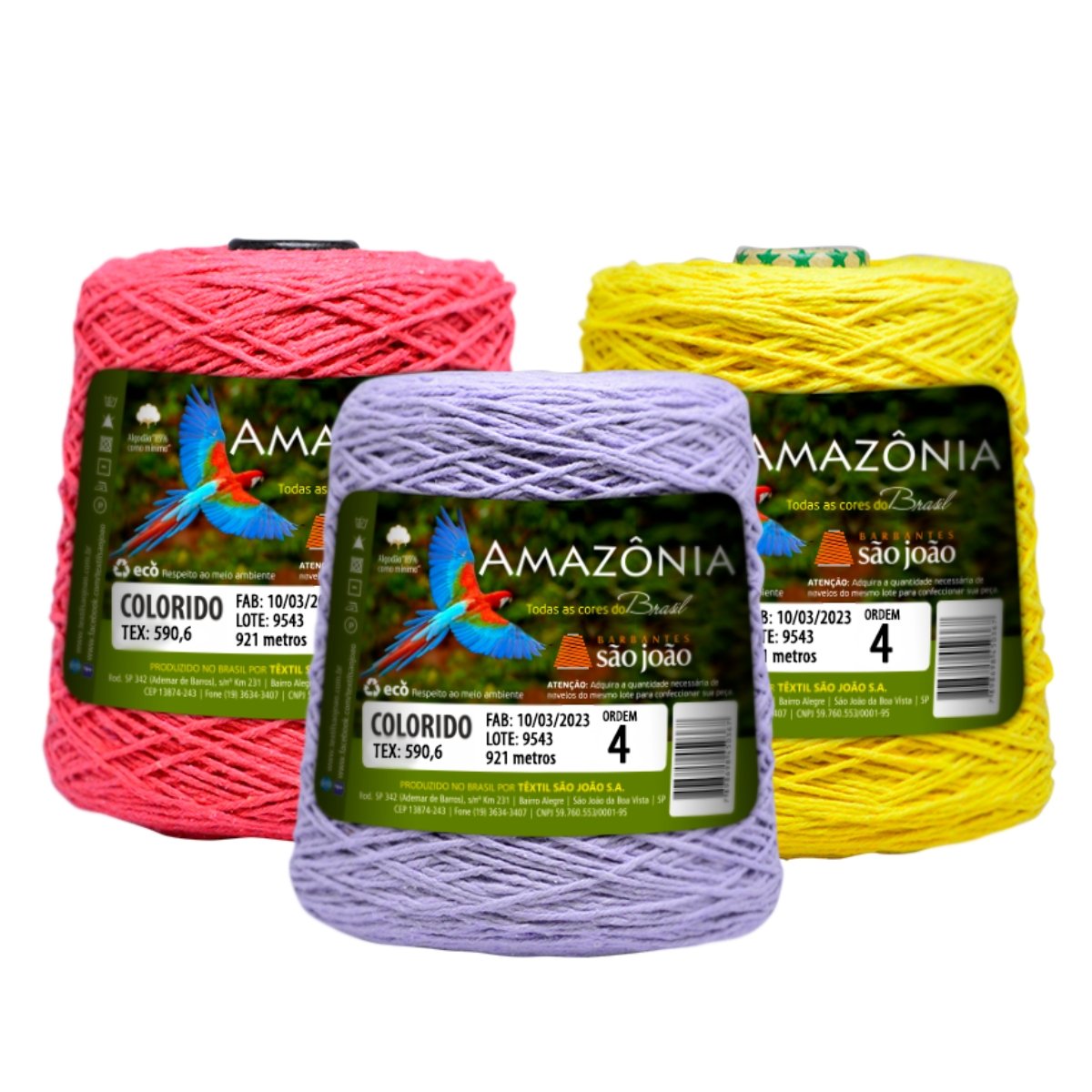 Barbante São João Amazônia 600g Fio 4 921m | Sissi Fios