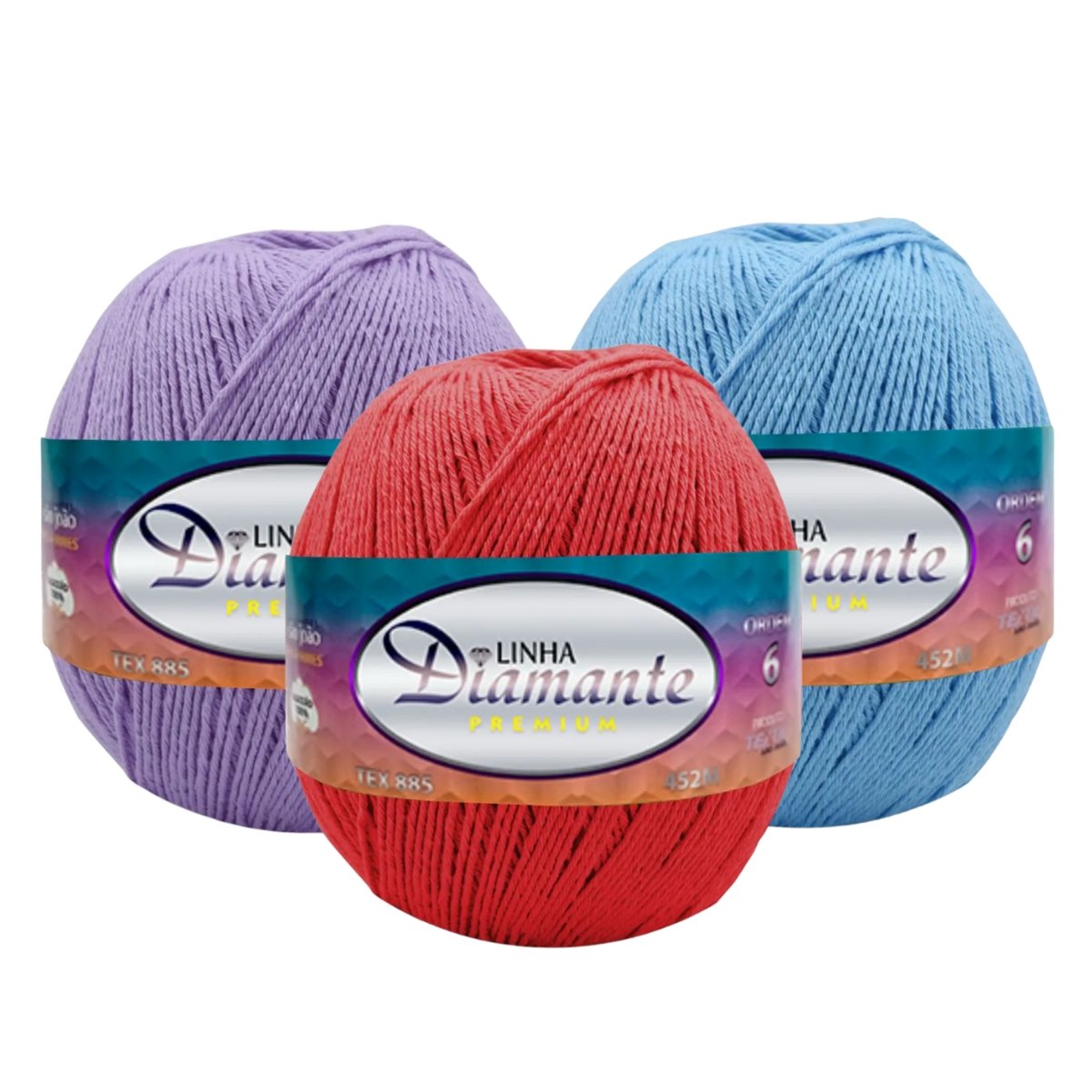 Barbante Diamante Premium São João Fio Nº6 - 100% Algodão – 452 metros
