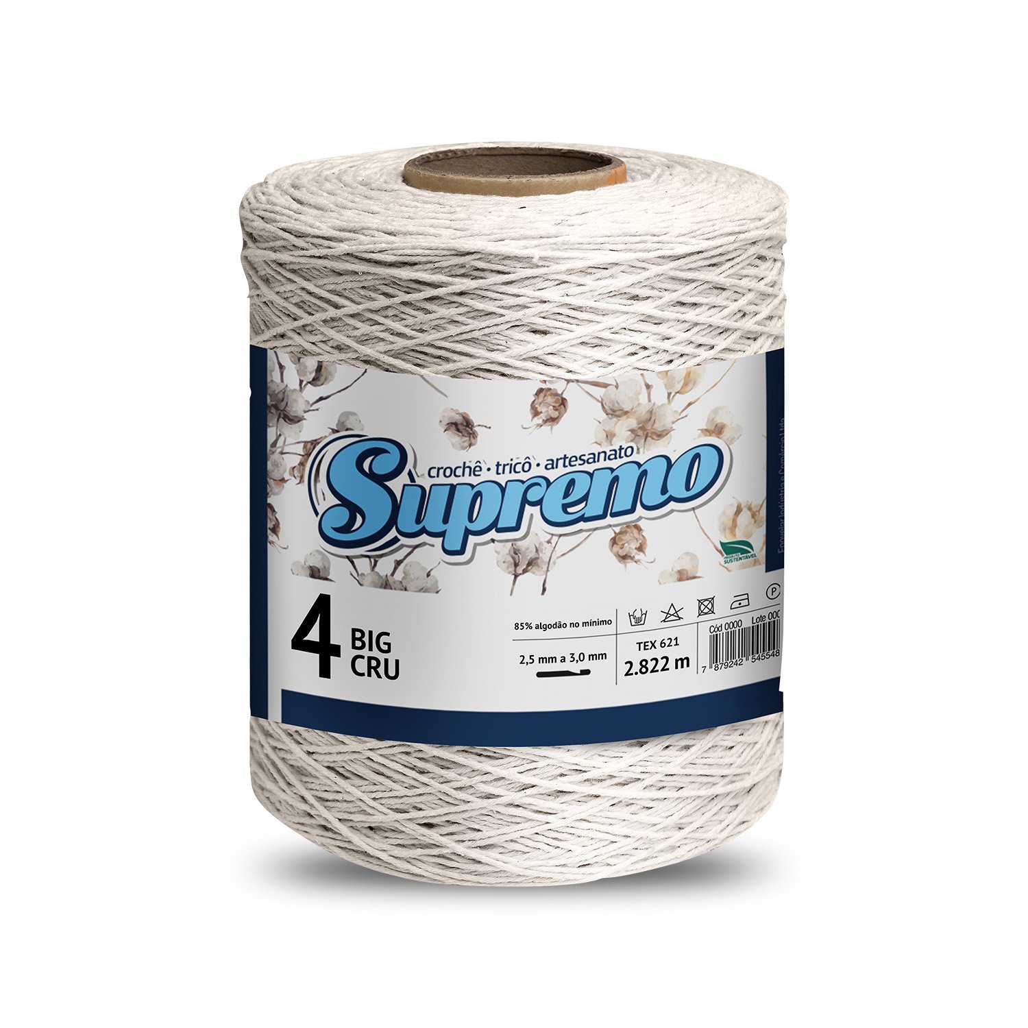 Barbante Supremo Big Cone Fio 4 Cru 1,8Kg | Sissi Fios