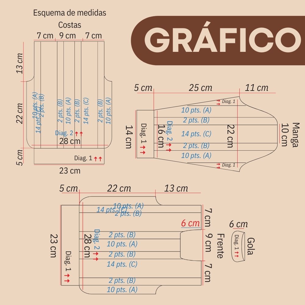 imagem 5 blusa trancada infantil receita