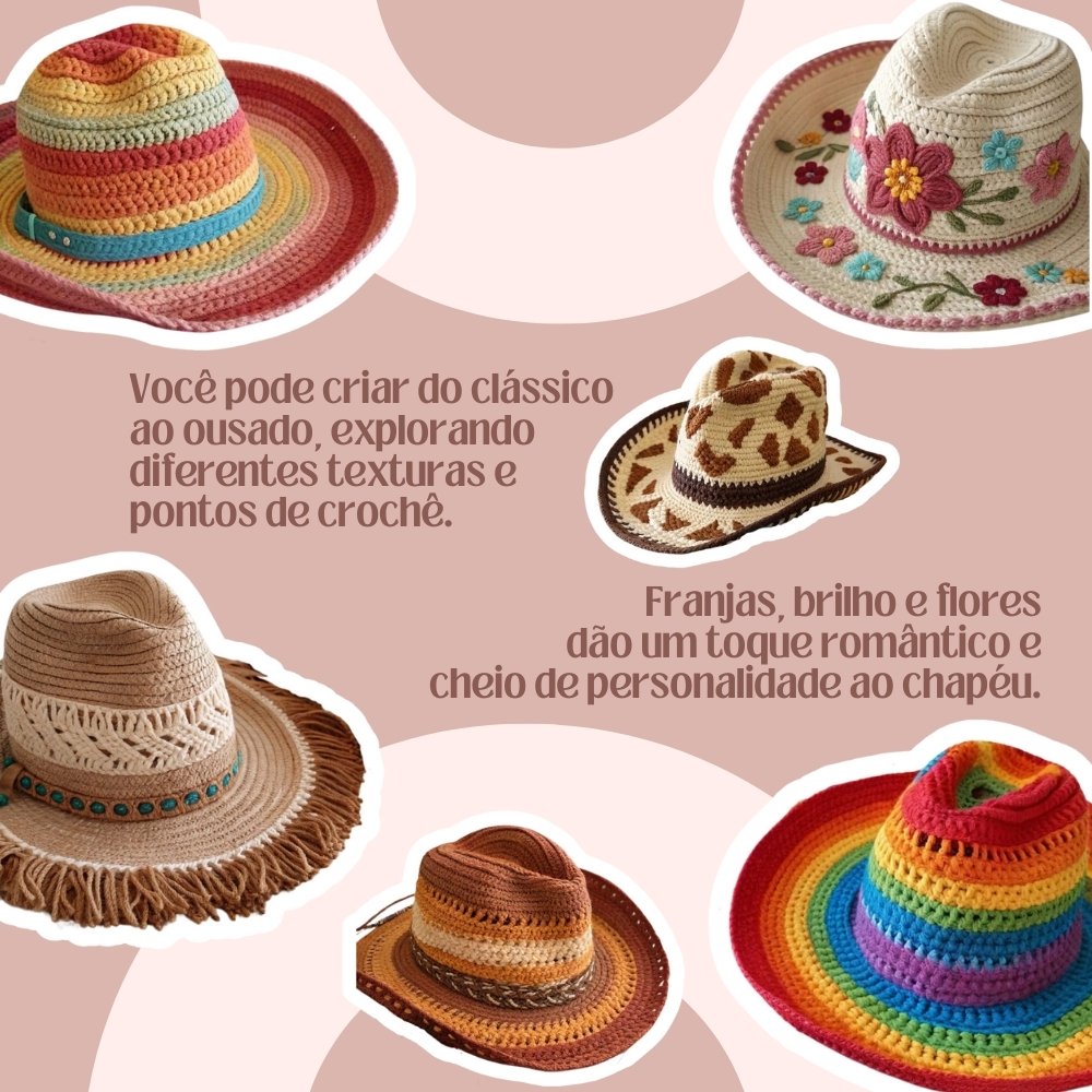 imagem 2 chapeu de cowboy de croche