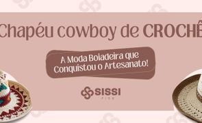 capa chapeu de cowboy de croche