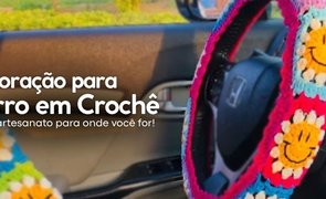 capa decoracao para carro croche