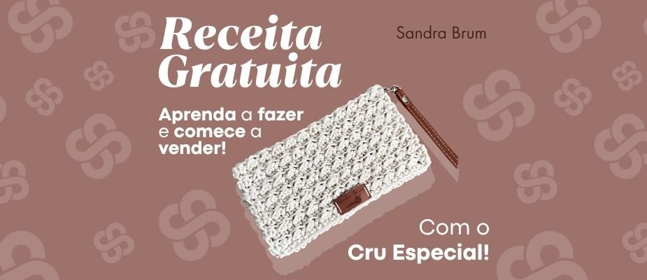 Carteira de Mão de Crochê