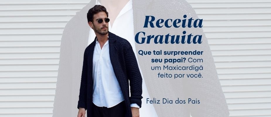 Aprenda a Fazer Cardigã Masculino de Lã