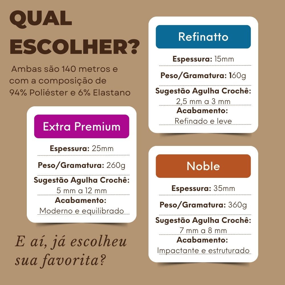 imagem 1 fio de malha 25mm refinatto e noble
