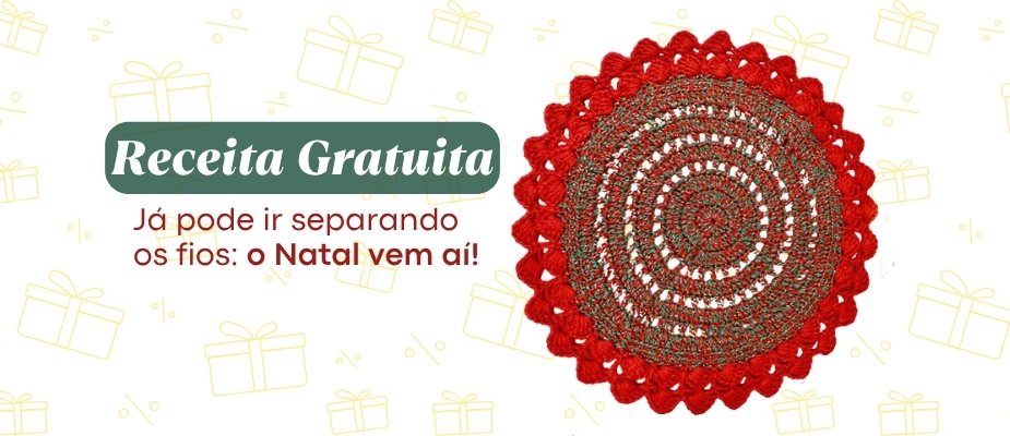 Crochê de Natal: Receita Gratuita do Sousplat EuroRoma | Sissi Fios Crochê de Natal: Receita Gratuita do Sousplat EuroRoma | Sissi Fios