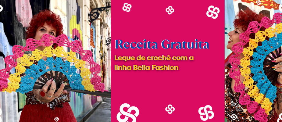 Leque De Crochê Com Linha Bella Fashion | Sissi Fios Leque De Crochê Com Linha Bella Fashion | Sissi Fios