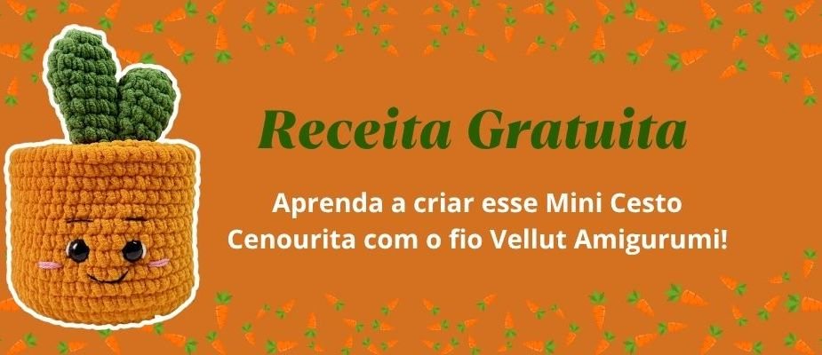 Cestinha de Cenoura no Barbante Vellut | Sissi Fios