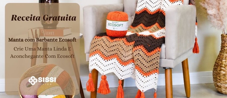 Manta De Crochê Com Barbante Ecosoft | Sissi Fios Manta De Crochê Com Barbante Ecosoft | Sissi Fios