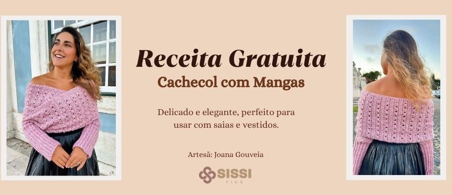 Cachecol com Mangas Crochê Fácil e Elegante | Sissi Fios