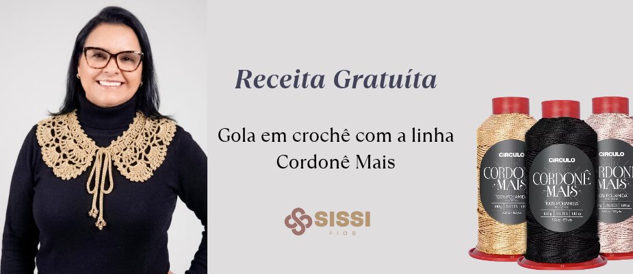 Gola de Crochê com Cordonê Mais