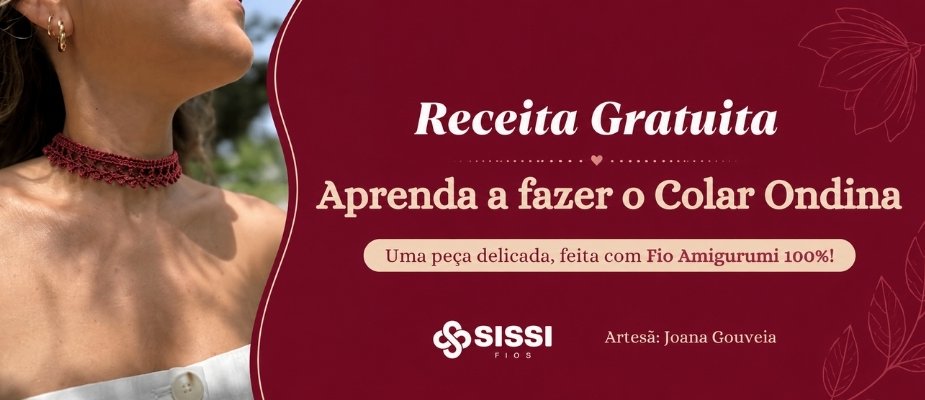 Colar Ondina de Crochê: Receita Fácil | Sissi Fios
