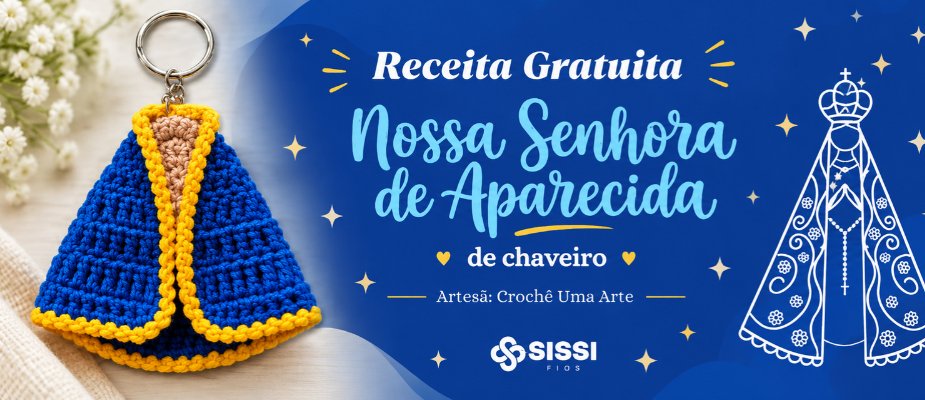 Chaveiro de Nossa Senhora Aparecida | Sissi Fios